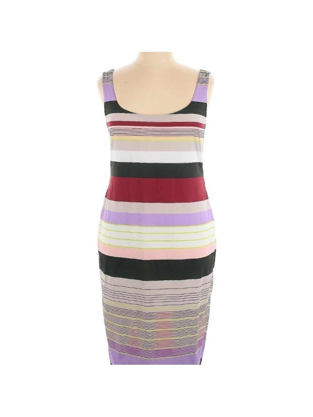 Striped Multicolor Sleeveless Dress 30.5" chest, 52" length
